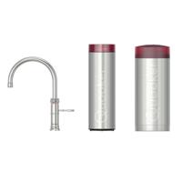 Quooker Classic Fusion Round kokendwaterkraan - draaibare uitloop - Combi+ incl. Cube reservoir - Warm / kokend / bruisend / gefilterd water - RVS 22+CFRRVS-CUBE - thumbnail
