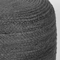 LABEL51 Poef 'Jute' kleur Antraciet - thumbnail