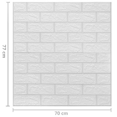 VidaXL 3d-behang zelfklevend 10 st bakstenen wit VidaXL 3d-behang zelfklevend 10 st bakstenen wit