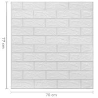VidaXL 3d-behang zelfklevend 10 st bakstenen wit - thumbnail