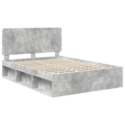 Bedframe Concerte Grijs 150 x 200 cm Massief grenenhout