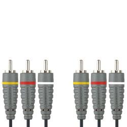 Composiet Videokabel 3x RCA Male - 3x RCA Male 2.00 m Blauw