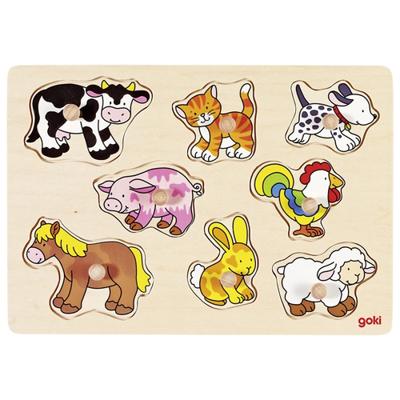 Goki noppenpuzzel dieren