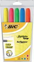 Markeerstift Bic grip assorti etui à 5 stuks - thumbnail