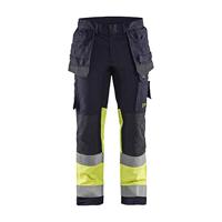 Blåkläder Multinorm werkbroek Inherent met stretch 14871512 | Marine/High Vis Geel | Maat 56 - 7330509662229 - thumbnail