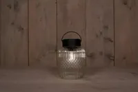 Solar Lantaarn Retro Glas Helder 12,5x19cm - thumbnail