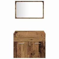Badkamermeubelset Wandgemonteerd 3 pcs Oud Hout Bewerkt hout - thumbnail