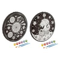 Creative Craft Group Schilderen op nummer rond, 9dlg. - thumbnail