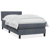 Boxspring met matras fluweel donkergrijs 100x210 cm - thumbnail