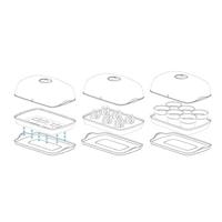 Kweekbak met Ventilatieopening 39.1x25.7x18.5 cm Transparant/Zwart - thumbnail