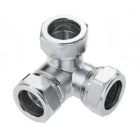 Bonfix knelkoppeling - Hoek T-koppeling - 15mm x 15mm x 15mm - Vertint Messing - thumbnail