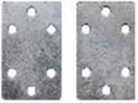 ASSA ABLOY DCA162 Montageplaten voor inbouw-dranger DC840 en DC860 in profiel | gegalvaniseerd | 2 stuks. - 10029135 - thumbnail