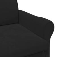Fauteuil Zwart 76 x 94 x 102 cm Fluweel - thumbnail