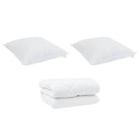 Winter Dekbed met kussen 3 pcs Wit 240 x 260 cm Microfibre - thumbnail