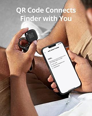 Eufy Security SmartTrack Link-sleutelzoeker (zwart, 2-pack), compatibel met Apple Find My (iOS), Key Finder, Bluetooth-tracker voor oortelefoons en bagage, telefoonzoeker, waterdicht