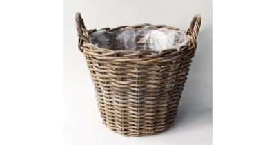 Mand Rotan Antique Grey D45H40 cm Van der Leeden - Van der leeden
