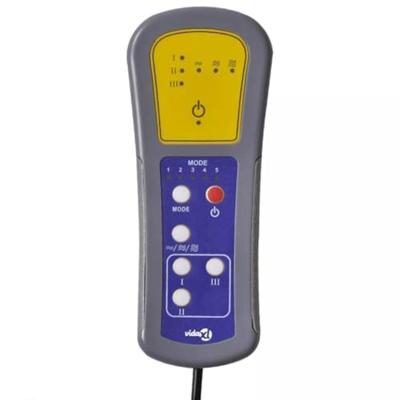 Massagestoel elektrisch verstelbaar fluweel blauw