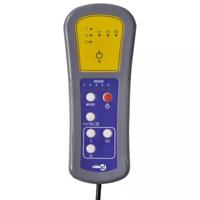 Massagestoel elektrisch verstelbaar fluweel blauw - thumbnail