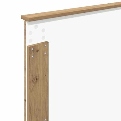 Bedframe met hoofdeinde Artisan Eiken 90 x 190 cm Bewerkt hout