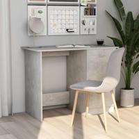 Bureau 100x50x76 cm bewerkt hout betongrijs - thumbnail