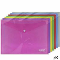 Documentenhouder Ingraf Plastic Multicolour Sluiting A4 (10 Stuks) - thumbnail