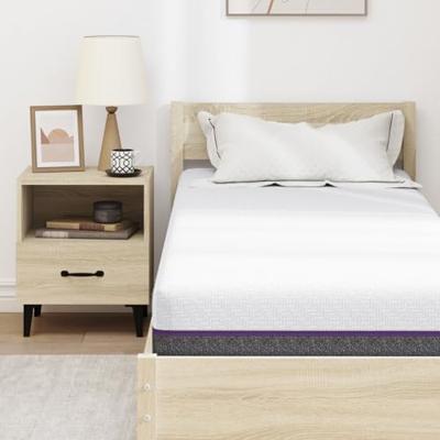 Matras Wit en Grijs 80 x 200 cm Traagschuim