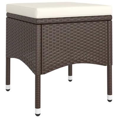 5-delige Loungeset poly rattan bruin