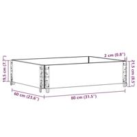 Palletopzetrand 80x60 cm massief grenenhout bruin - thumbnail