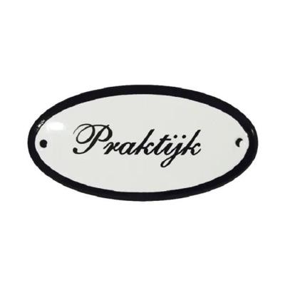 Deurbordje ovaal emaille Praktijk