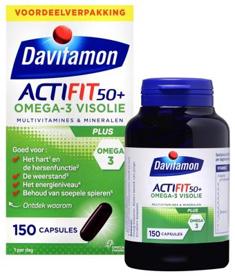 Davitamon Actifit 50 Plus Omega-3 Visolie Capsules