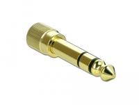 Delock 66390 66390 Jackplug Audio Adapter [1x Jackplug male 6,3 mm - 1x Jackplug female 3,5 mm] Goud - thumbnail