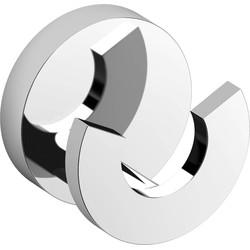 Kledinghaak Clou Flat Dubbele Rond Chroom Kledinghaak Clou Flat Dubbele Rond Chroom