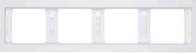 Berker K.1 afdekraam 4-voudig horizontaal polarwit