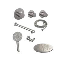 Thermostatisch Inbouwdoucheset Brauer Brushed 30 cm Hoofddouche Wandarm 3 Standen Handdouche Geborsteld Nikkel Brauer - thumbnail