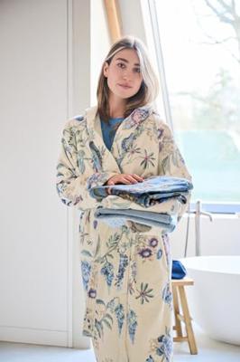 Pip Studio Pip Studio Secret Garden Bathrobe badjas Witblauw XS