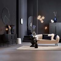 Light & Living Hanglamp 'Rakel' Getrapt, 5-Lamps, kleur Mat Zwart - thumbnail