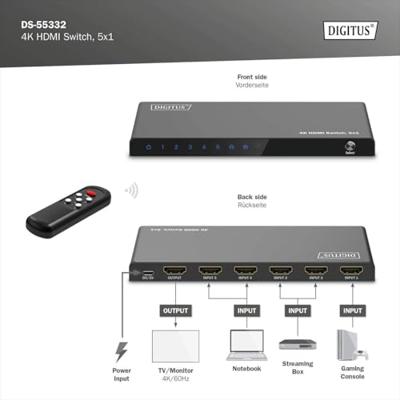 Digitus DS-55332 video switch HDMI Digitus DS-55332 video switch HDMI