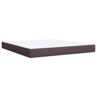 Boxspring met matras stof donkerbruin 180x200 cm - thumbnail