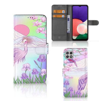 Samsung Galaxy A22 5G | Telefoonhoesje | Met pasjeshouder | Bird