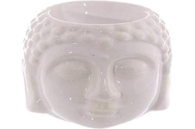 Crackelee Glazuur Keramiek Boeddha Hoofd Geurbrander - Small