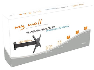 My Wall HL20L TV-beugel Uittrekbaar, Kantelbaar, Zwenkbaar, Variabele afstand tot de muur 58,4 cm (23) - 139,7 cm (55) Uittrekbaar, Kantelbaar en zwenkbaar,