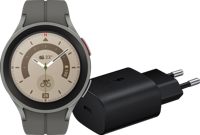Samsung Galaxy Watch5 Pro 4G Grijs 45mm + Oplader Zwart - thumbnail