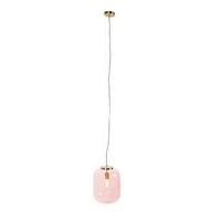 QAZQA Art Deco hanglamp messing met roze glas - Bliss - thumbnail