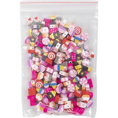 Creativ Company Figuurkralen, snoep, taart en ijs, d 10 mm, gatgrootte 1,5 mm, 200 stuk/ 1 doos - thumbnail