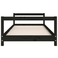 Kinderbedframe 90x190 cm massief grenenhout zwart - thumbnail