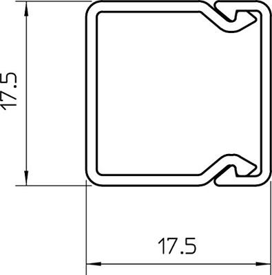 OBO Bettermann 6175400 Kabelgoot (l x b x h) 2000 x 17.4 x 17.4 mm Zuiver wit 1 stuk(s)