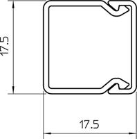 OBO Bettermann 6175400 Kabelgoot (l x b x h) 2000 x 17.4 x 17.4 mm Zuiver wit 1 stuk(s) - thumbnail