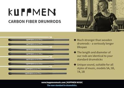 Kuppmen CFDR7A Carbon Fiber 7A drumrods Kuppmen CFDR7A Carbon Fiber 7A drumrods