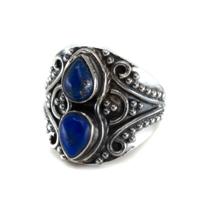 Edelsteen Ring Lapis Lazuli 925 Zilver "Vizrea" (Maat 17) - thumbnail