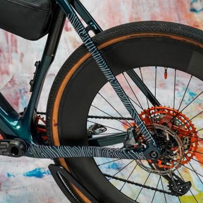 Unleazhed Unscratch - Frame protection film Gravelbike BPG01 Topolines white